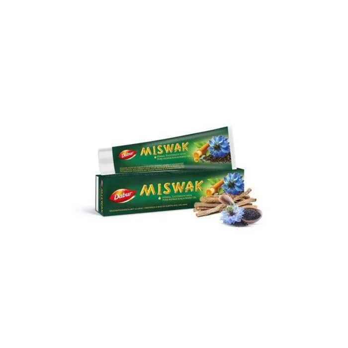 Dentifrice Dabur Miswak 75 g, tube et boîte